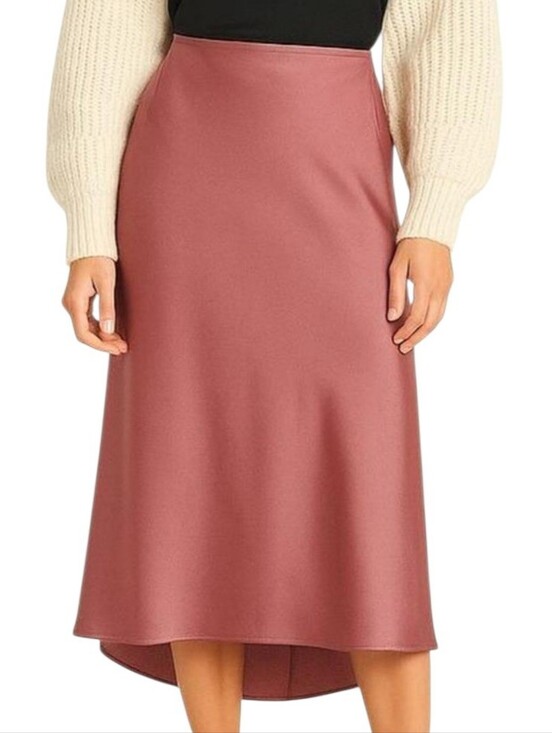 Vince Dresses & Skirts - Vince 100% Silk Mauvy Pink Midi Slip Skirt Bias Cut Sz 6 Flattering Dainty Chic
